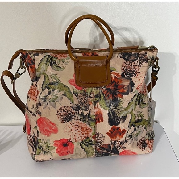 HOBO Floral Print sheila Bag with Brown Accents - Picture 6 of 10